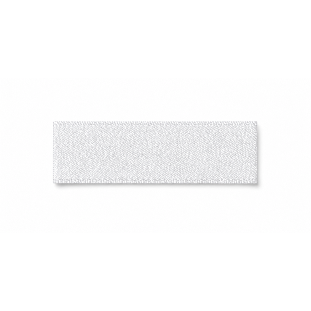Étiquette tissée personnalisée 20 × 60 mm avec plis aux extrémités