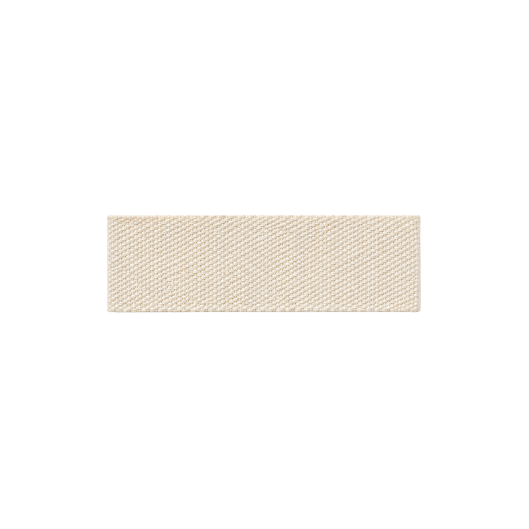 Étiquette en coton écru imprimée 20 × 60 mm