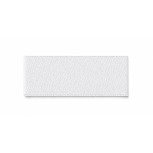 Étiquette tissée personnalisée 25 × 65 mm avec plis aux extrémités