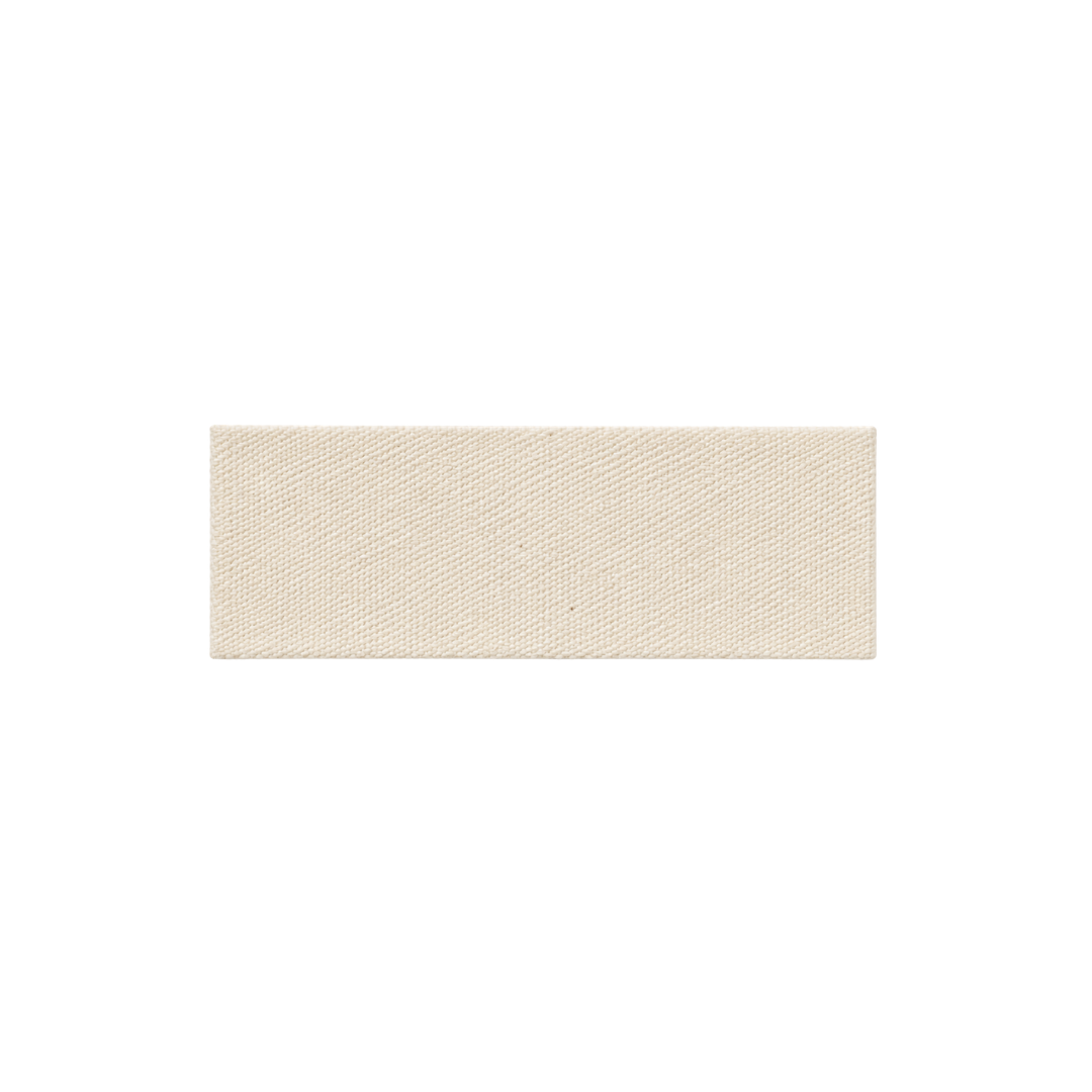 Étiquette en coton écru imprimée 30 × 80 mm
