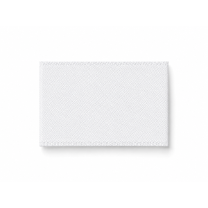 Étiquette tissée personnalisée 40 × 30 mm avec plis aux extrémités