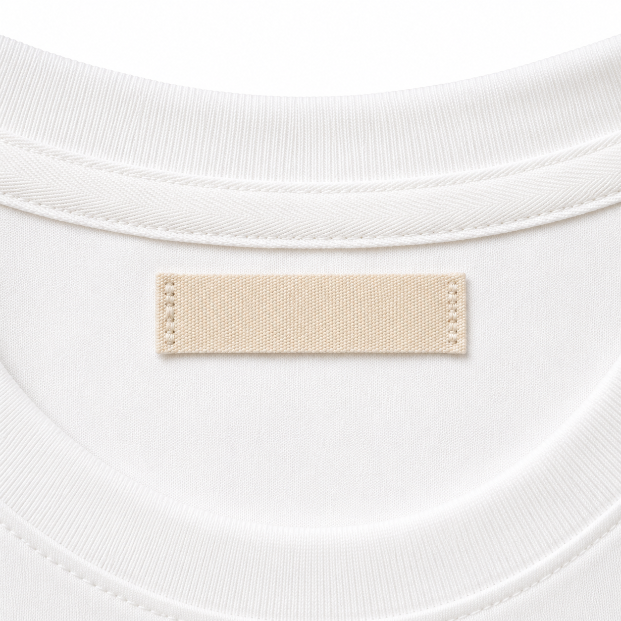 Étiquette en coton écru imprimée 40 × 40 mm – Image 4